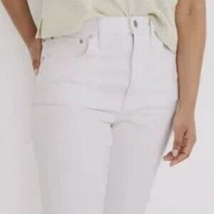 Madewell Women's High Rise Slim Crop Denim Jeans, White, size 28